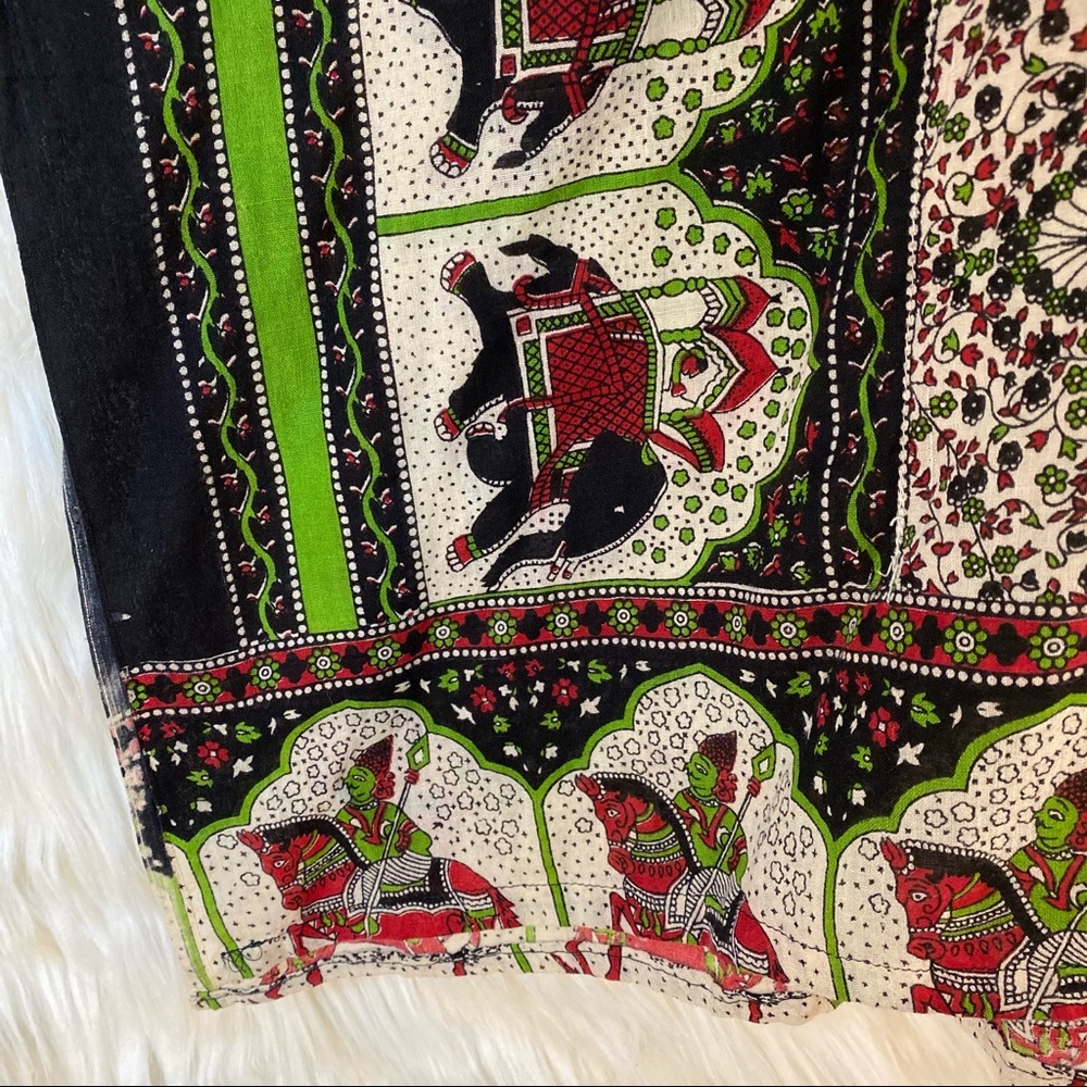 Vintage Elephant Kaftan Coverup dress - Picture 2 of 13